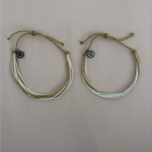 Pura Vida Gold and White BFF set NWOT